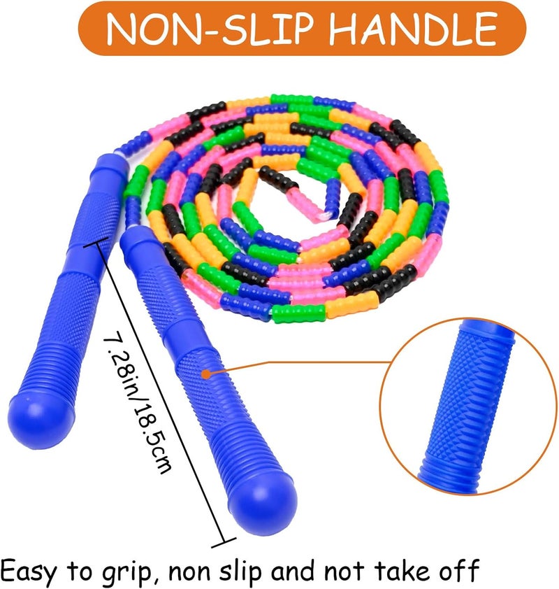 Ace one Beaded Jump Rope 1 Pack/2 Pack, Segmented Skipping Rope for Kids Adults, Adjustable Tangle-Free Toddler Jumping Rope for Fitness Exercise Training - Image 5